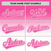 Custom White Pink Gradient Fashion Design Authentic Baseball Jersey